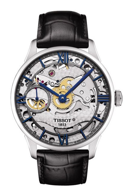 TISSOT Chemin des Tourelles Skeleton杜艾尔系列镂空小秒针腕表，精密机芯的美感尽现眼前