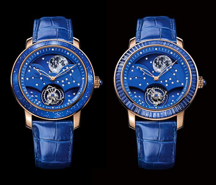 左：Geo.Graham The Moon Ref. 2GGAP.U01A (限量发行 10 枚) - 右： Geo.Graham Sapphire Ref. 2GGMP.U02A (限量发行 5枚)