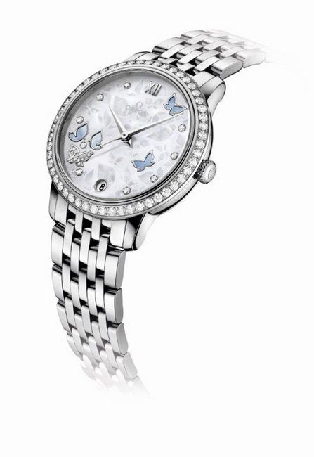 The OMEGA De Ville Butterfly细节中展现出优雅的蝴蝶形象与设计巧思