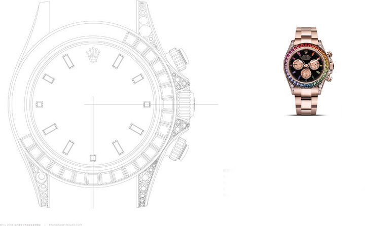 Oyster Perpetual Cosmograph Daytona，40毫米，18ct永恒玫瑰金，镶嵌蓝宝石及钻石