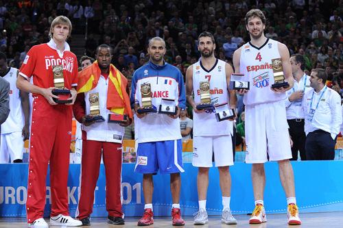 2011年(FIBA)欧洲篮球锦标赛5名最佳阵容获得者