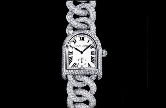 Ralph Lauren Stirrup Diamond Link镶钻链节中型腕表