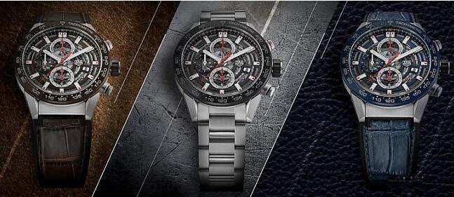 豪雅推出全新Heuer-01计时码表，将原先的45毫米表径缩减为43毫米，并且一共推出了三种不同颜色的版本