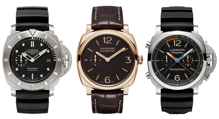 由左至右： Submersible，Radiomir & Chrono - Panerai 沛纳海2013 新品