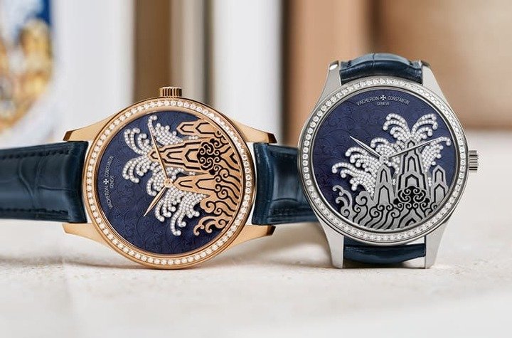 Métiers d'Art "Tribute to Traditional Symbols"——月耀河山汇聚大明火珐瑯表盘、手工雕刻和珠宝镶嵌等工艺。