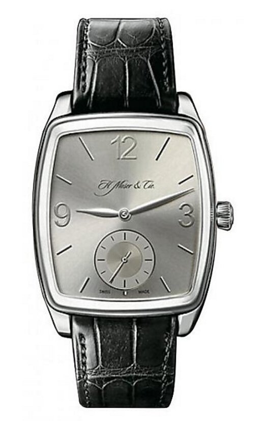 Henry Double Hairspring 18K白金材质 / HMC324.607手动上链机芯 / 时、分、小秒显示/ 蓝宝石水晶镜面、透明底盖 / 表径38.6×44.1mm