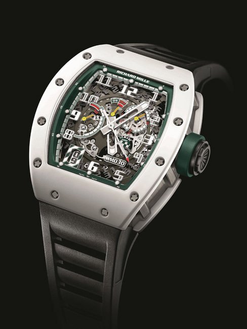 RM 030 Le Mans Classic限量腕表三件体表壳，上下为ATZ白陶瓷，限量发行100枚