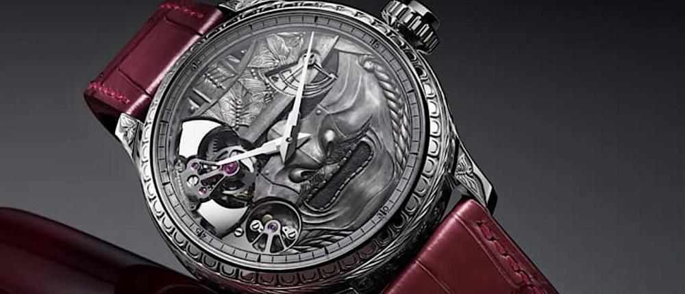 全球仅一只！萧邦 L.U.C"武士精神" 三问表 表壳面盘精致微雕向日本匠人精神致敬