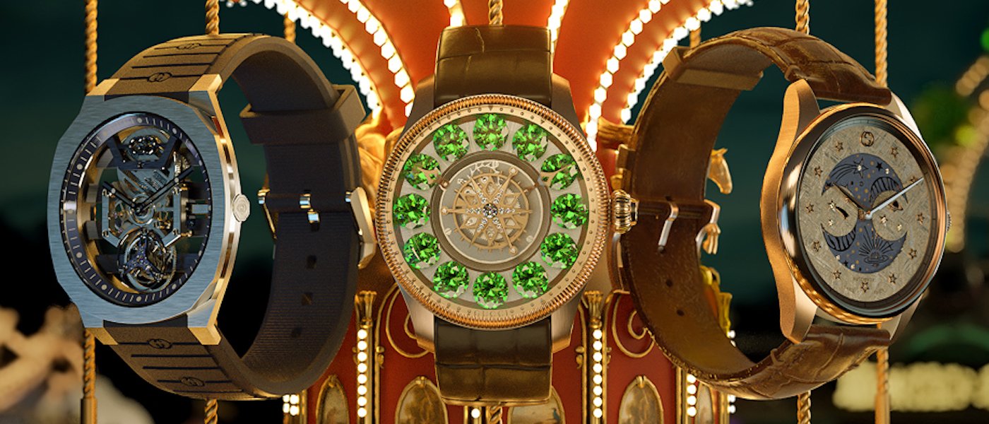 Gucci手表50周年组成一个”梦幻游乐园“各式各样前所未见的复杂时计