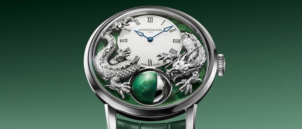 碧石盘龙，逐月观星：ARNOLD & SON Luna Magna Platinum Dragon Verdite