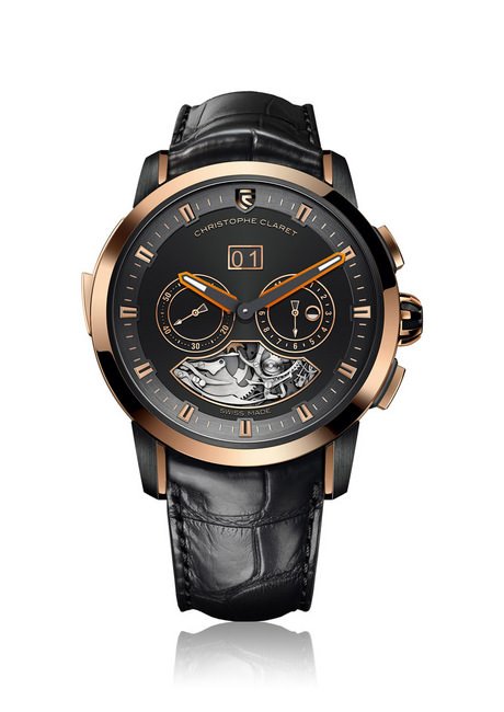 CHRISTOPHE CLARET Allegro腕表以5N红金及5级钛金属无烟煤PVD处理表盘，限量发行20枚