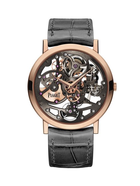PIAGET Altiplano 18K玫瑰金超薄自动上链镂空腕表