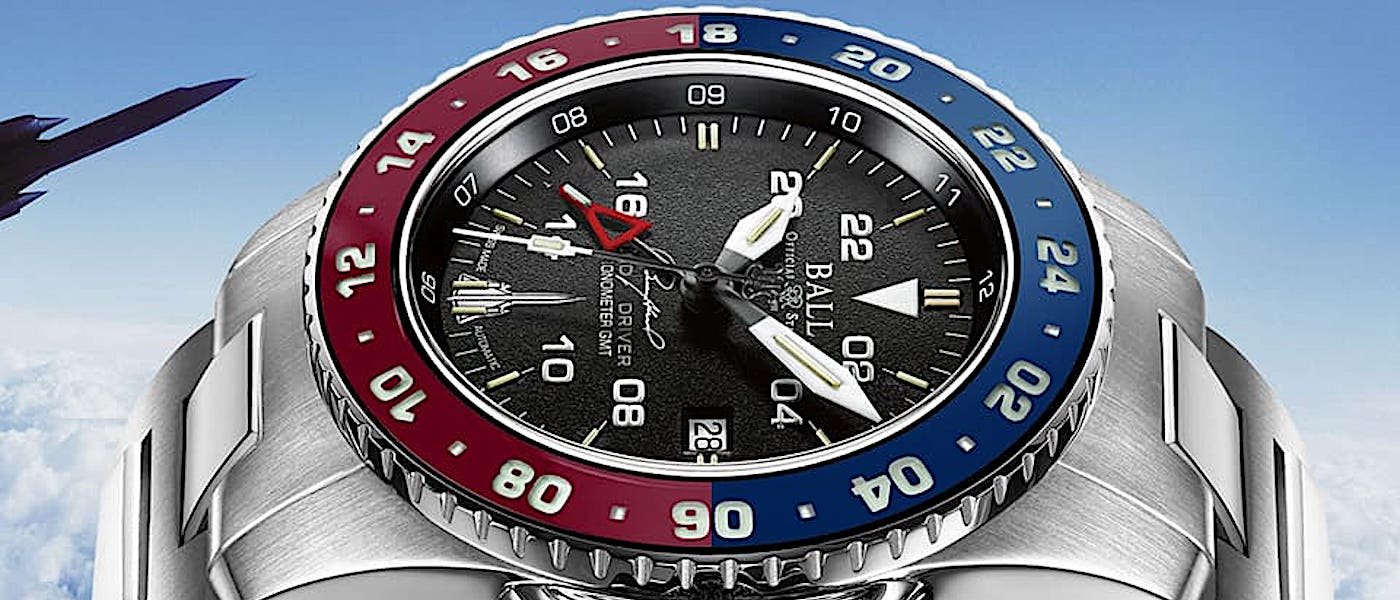 BALL WATCH AeroGMT Sled Driver蕴含夜光三地时间强大机能向美军传奇飞行员致敬