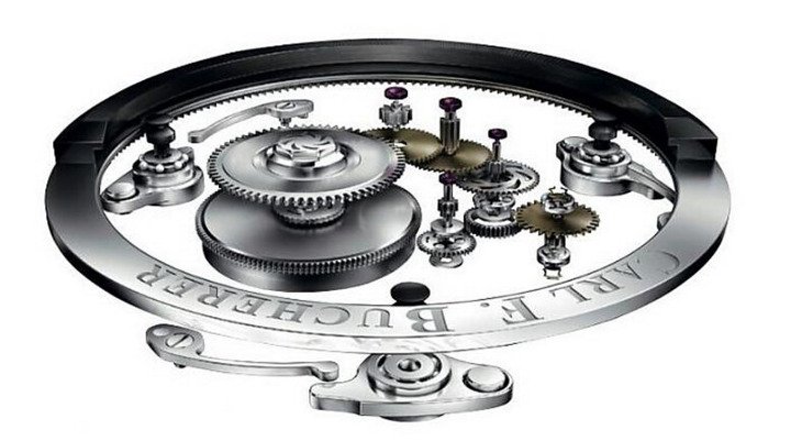 Caliber CFB A1000 / 自动上链模式 / 时、分、小秒显示 /直径30.0mm / 厚度4.3mm / 宝石数33石 / 震频21,600vph /计时码表功能 / 环状自动盘、DSA避震机构、CDAS微调