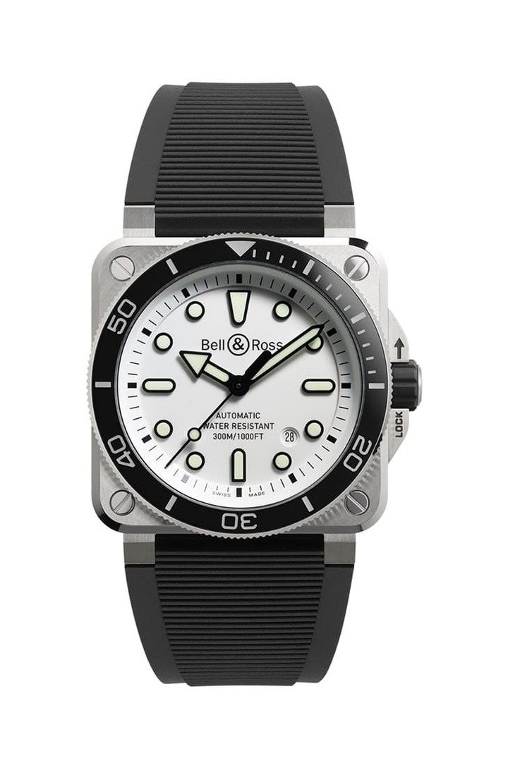 BR 03 Diver White Steel
