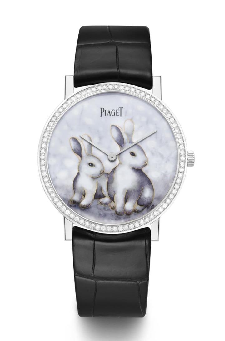 Altiplano兔年生肖掐丝珐瑯工艺面盘超薄手动上炼手表