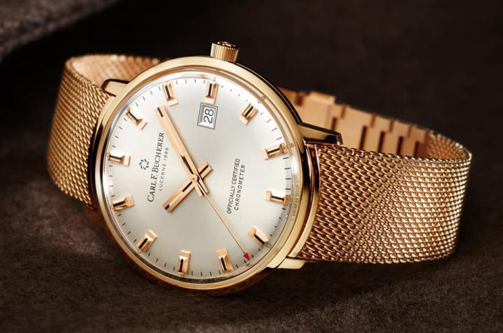 宝齐莱以1960年代的古董表为蓝本，打造出新作传承系列瑞士官方天文台认证手表。