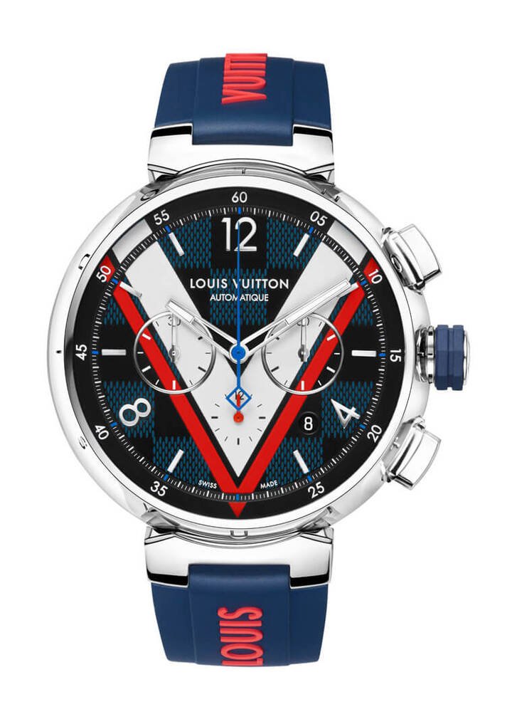 Tambour Damier Cobalt Chronograph计时码表