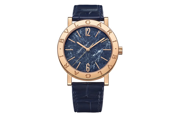 BVLGARI BVLGARI 50周年系列玫瑰金夜蓝色鳄鱼皮腕表
