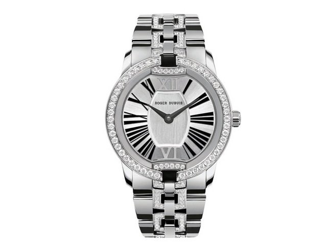 ROGER DUBUIS Velvet 36名伶系列白金镶钻腕表