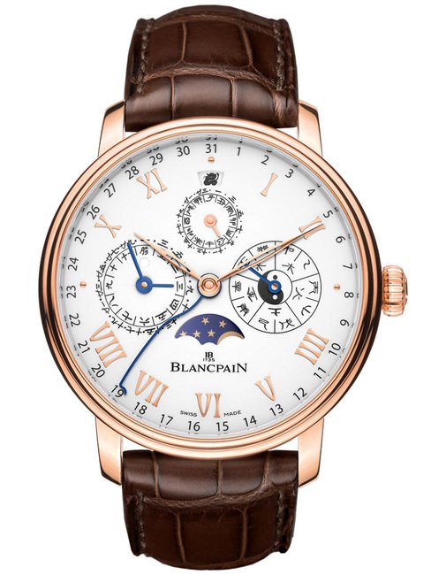 BLANCPAIN Villeret系列中华年历腕表是全球首款的中华年历表，用尖端制表技艺向年代久远的古老传统致敬