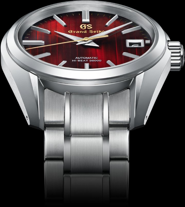 表壳流畅的造型以GRAND SEIKO的超镜面研磨法打造出来，流泻出从容不迫的设计感