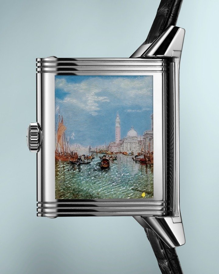 Reverso Tribute Enamel ‘Turner Series' 翻转系列透纳画作珐琅腕表 "威尼斯：海关大楼与圣乔治马焦雷教堂" 款