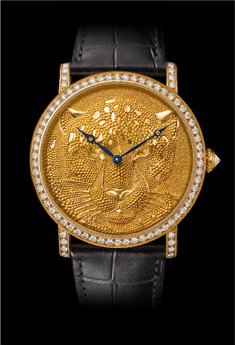 Cartier卡地亚ROTONDE DE CARTIER PANTHERE EN GRANULATION花豹珠粒装饰