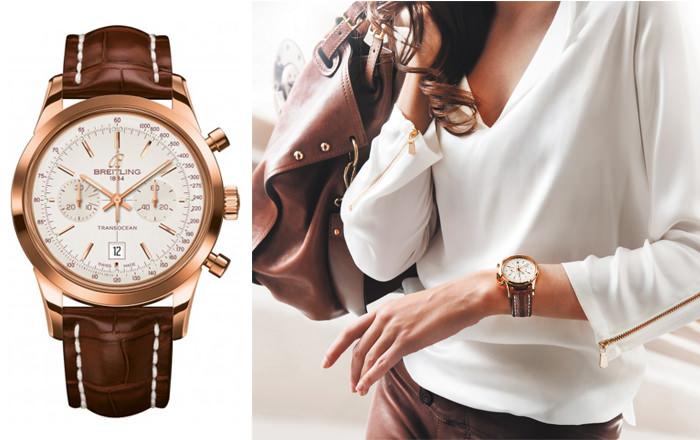 Breitling百年灵Transocean Chronograph 38越洋女士计时腕表