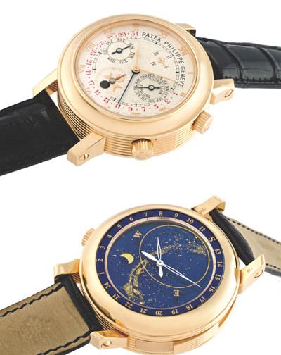 Patek Philippe百达翡丽编号 5002 “天空月亮陀飞轮”特别定制玫瑰金表壳腕表