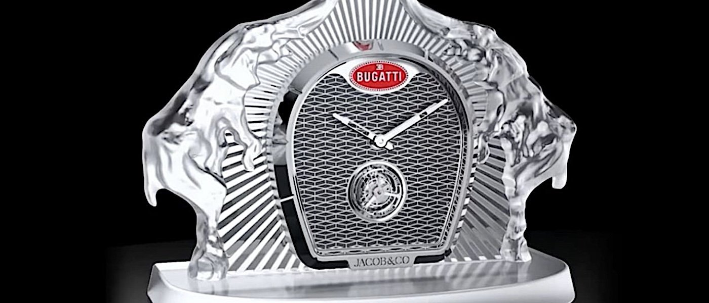 极致奢华联名 JACOB & CO.携手BUGATTI、LALIQUE打造梦幻座钟