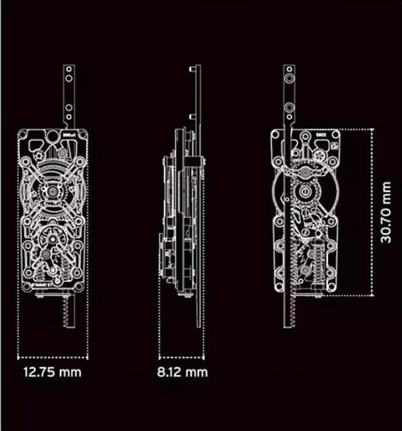 Richard Mille 自动墨水笔内部机芯结构