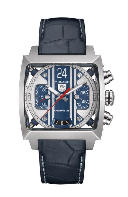 大方造型的Monaco 24 Calibre 36 Automatic Chronograph也被Cristiano Ronaldo选中佩戴