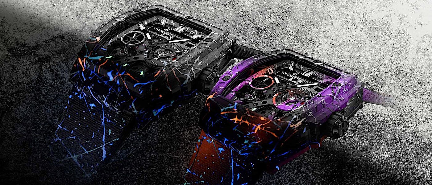 HUBLOT Spirit of Big Bang Meca-10以日月为主题，描绘城市建筑与霓虹街头