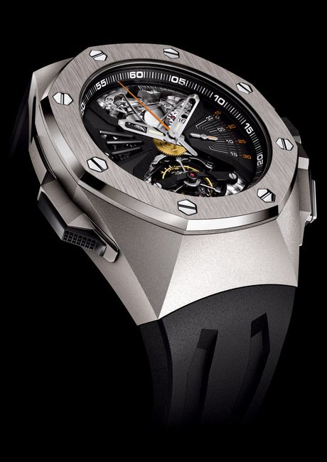 Royal Oak Concept RD#1皇家橡树概念腕表的开发过程旨在探究古董腕表的鸣声品质，深入了解人耳听觉的奥秘，聚焦我们赋予声音的各种意义，揭示声音被聆听的缘由