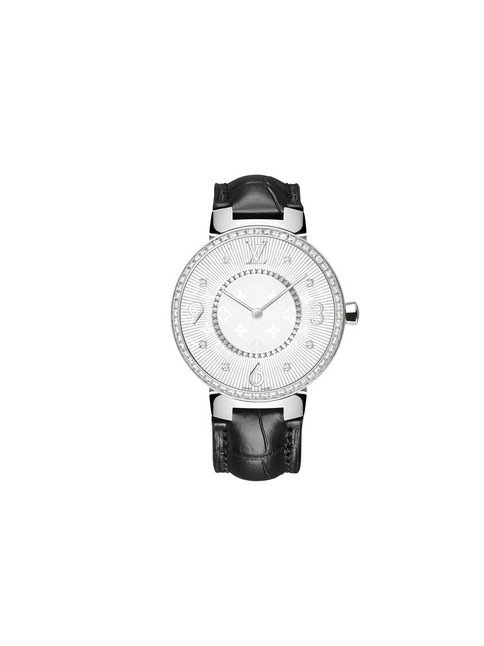 Tambour Monogram 精钢镶钻石英腕表