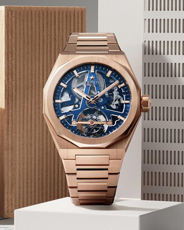 Defy 挑战系列 Skyline Tourbillon Skeleton 天际线镂空陀飞轮腕表