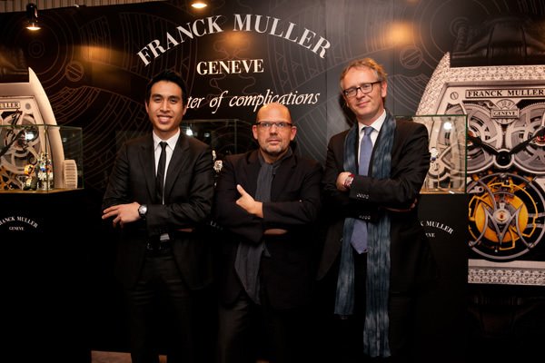 左起: FRANCK MULLER® 亚洲区副主席朱俊浩先生、香港管弦乐团音乐总监梵志登先生、FRANCK MULLER®集团财务总监Miguel Payro先生