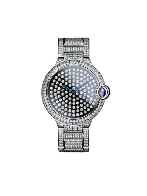 Ballon Bleu de Cartier「舞动」镶钻腕表搭载卡地亚430 MC型手动上链机械机芯，并有编号及限量发售20枚