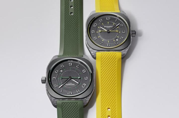 爱马仕H08运动表新作大玩视觉创意，融入四种色彩，赋予手表鲜明活力。