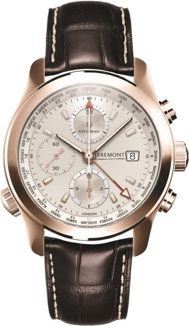 BREMONT Kingsman特别版玫瑰金腕表搭载经改良的13 ¼”BE-54AE自动上链机芯