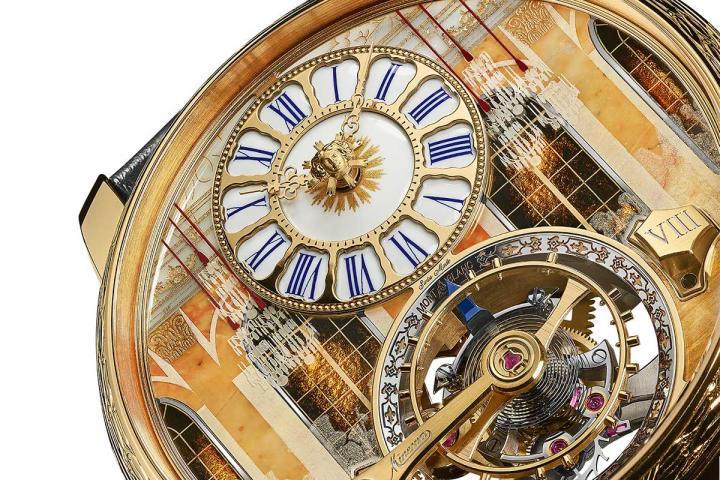 限量腕表搭载 Montblanc 历时三年研发的专利外置陀飞轮。