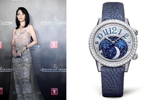 谭卓佩戴积家Rendez-Vous Celestial约会系列月相腕表亮相第21届上海国际电影节红毯及积家慈善晚宴