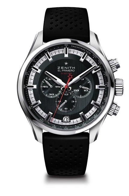  El Primero Sport腕表搭载著名的El Primero 400 B型自动上链机械机芯，每小时振频高达36,000次