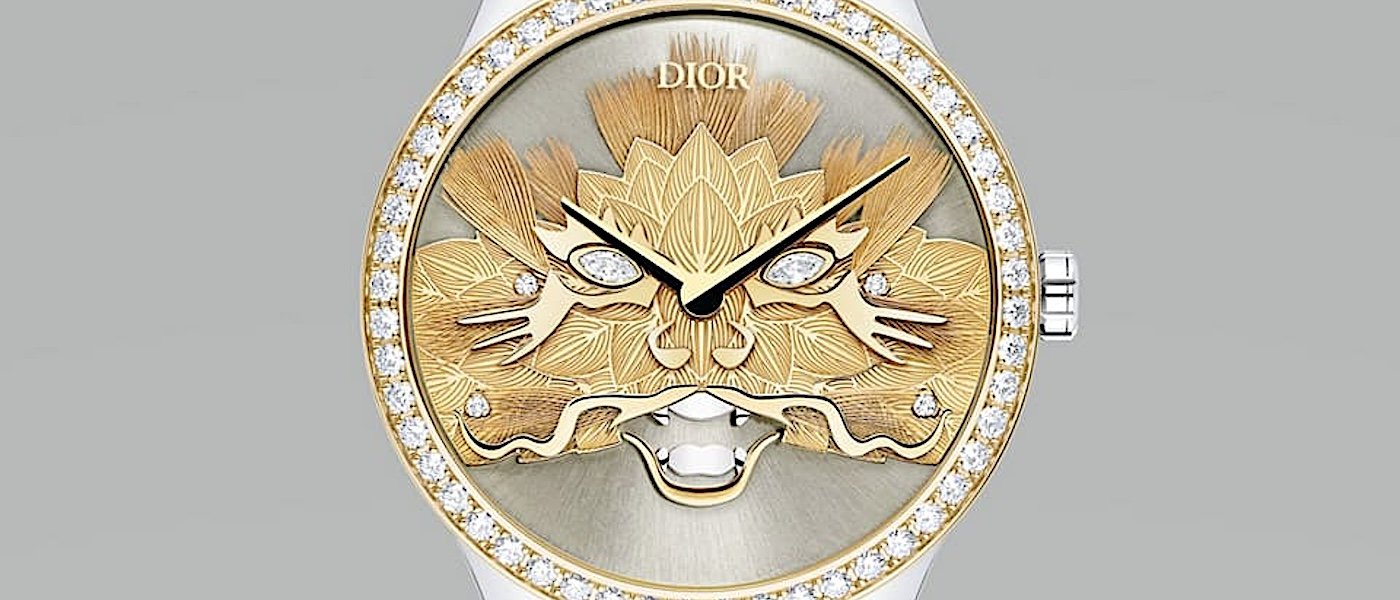 DIOR迪奥龙年纪念手表 面盘金龙图案散发王者气势