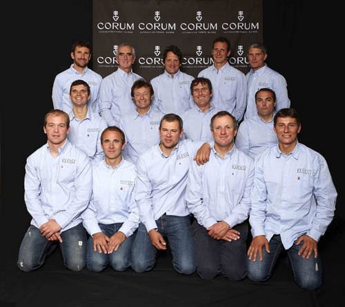 The record-breaking Maxi Banque Populaire V crew