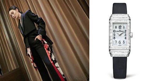 宋佳佩戴积家Reverso One High Jewelry一号高级珠宝翻转腕表亮相第21届上海国际电影节红毯