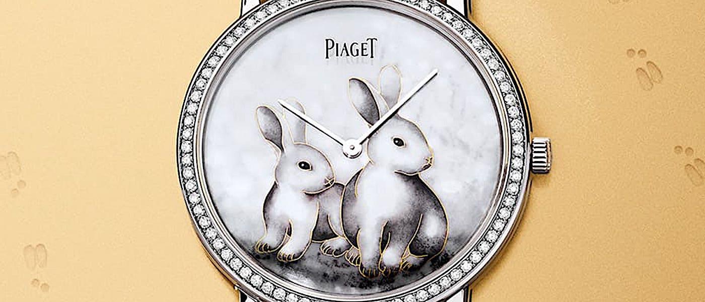 又一个品牌出满全套生肖表 伯爵Altiplano兔年表由名师绘制掐丝珐瑯面盘