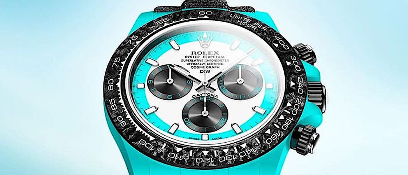 洋溢加勒比海蓝天白云的劳力士Daytona