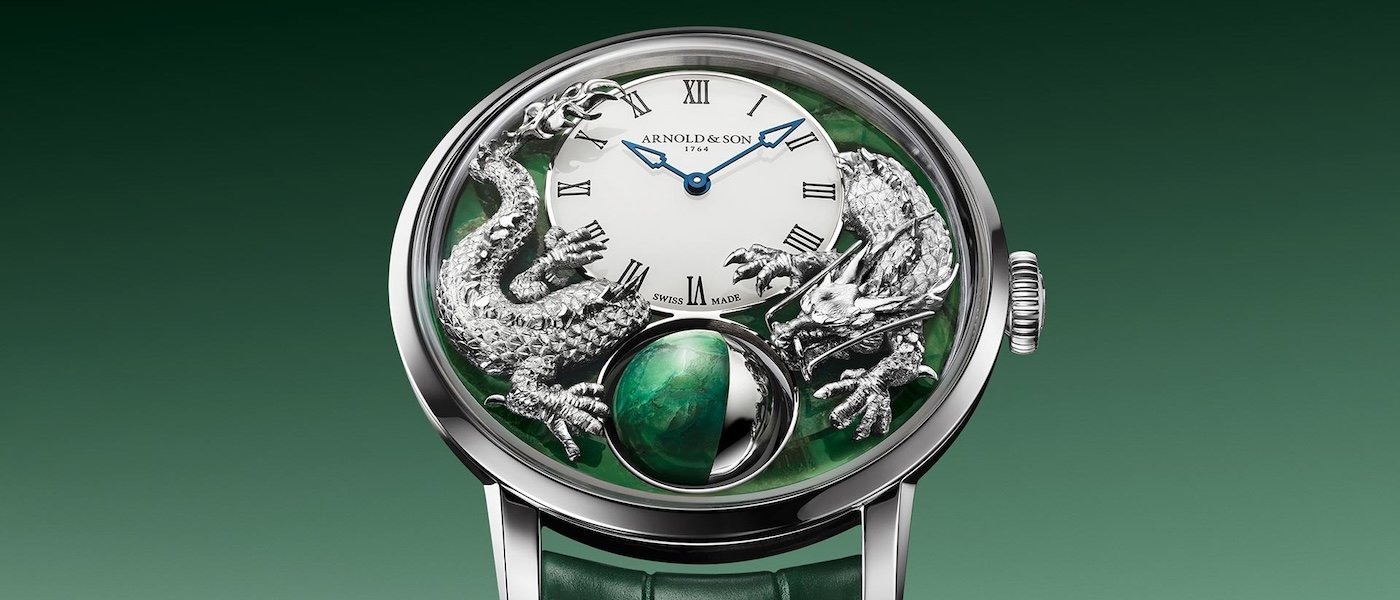 碧石盘龙，逐月观星：ARNOLD & SON Luna Magna Platinum Dragon Verdite
